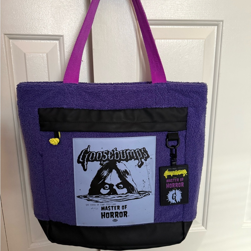 Goosebumps “Master of Horror” Sherpa tote bag from Dumbgood